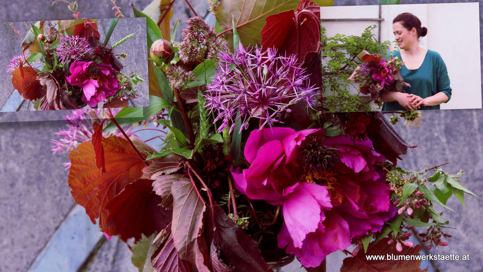 Strauß mit besonderen Farben 