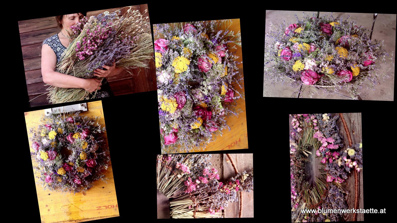 Trockenblumenkränze 